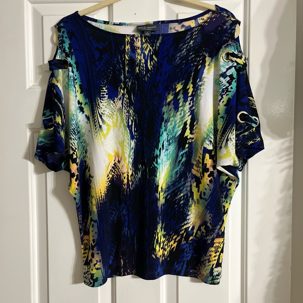 BOLD elements Multicolor Abstract Blouse